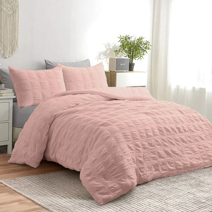 All Season Bubble Ruched Down Alternative Comforter Set