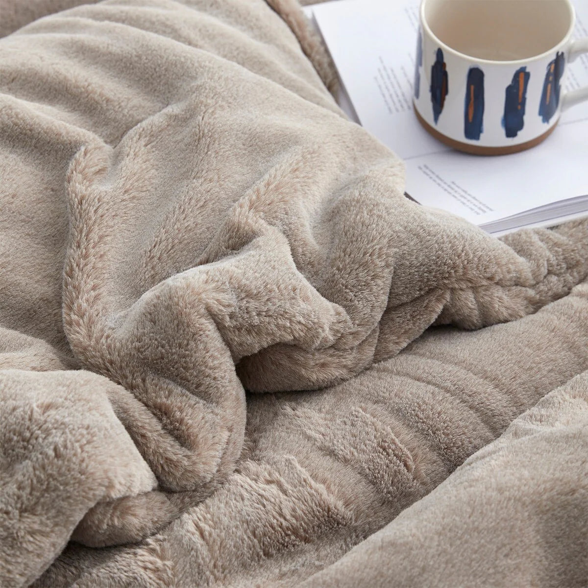 Buttercream Chunky Bunny - Coma Inducer? Oversized Comforter Set - Frosted Caramel Beige