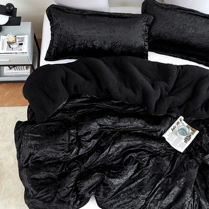 Velvet Crush - Coma Inducer? Oversized Comforter Set - Champagne Black