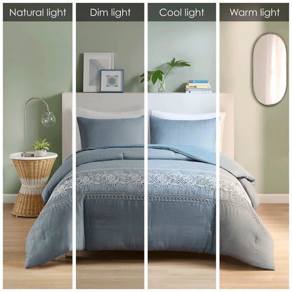 Intelligent Design Mabel Embroidered Comforter Set