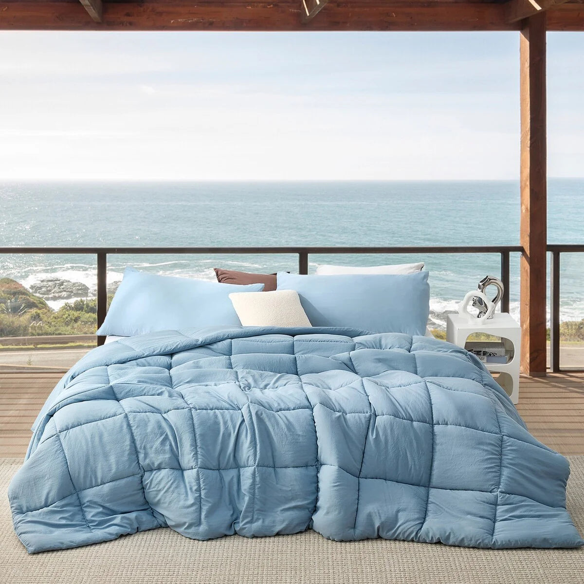 Beachfront Avenue? - Coma Inducer? Oversized Cooling Comforter Set - Smoke Blue