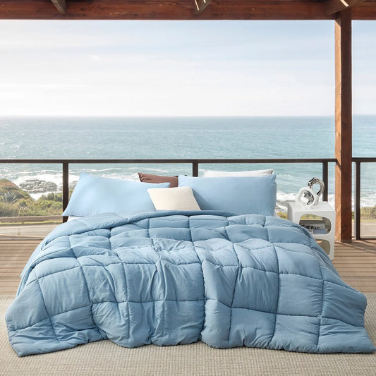 Beachfront Avenue? - Coma Inducer? Oversized Cooling Comforter Set - Smoke Blue