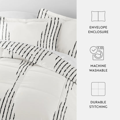 Becky Cameron Ultra Soft Diamond Stripe Down-Alternative Comforter