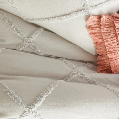 Porch & Den Norris Lattice 3-piece Cotton Comforter Set