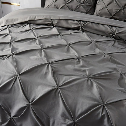 8-piece Pinch Pleated Bed-in-a-Bag Down Alternative Comforter Set