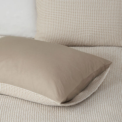 Adalyn 4 Piece Cotton and Rayon from Bamboo Blend Waffle Weave Comforter Cover Set w/removable insert by Clean Spaces