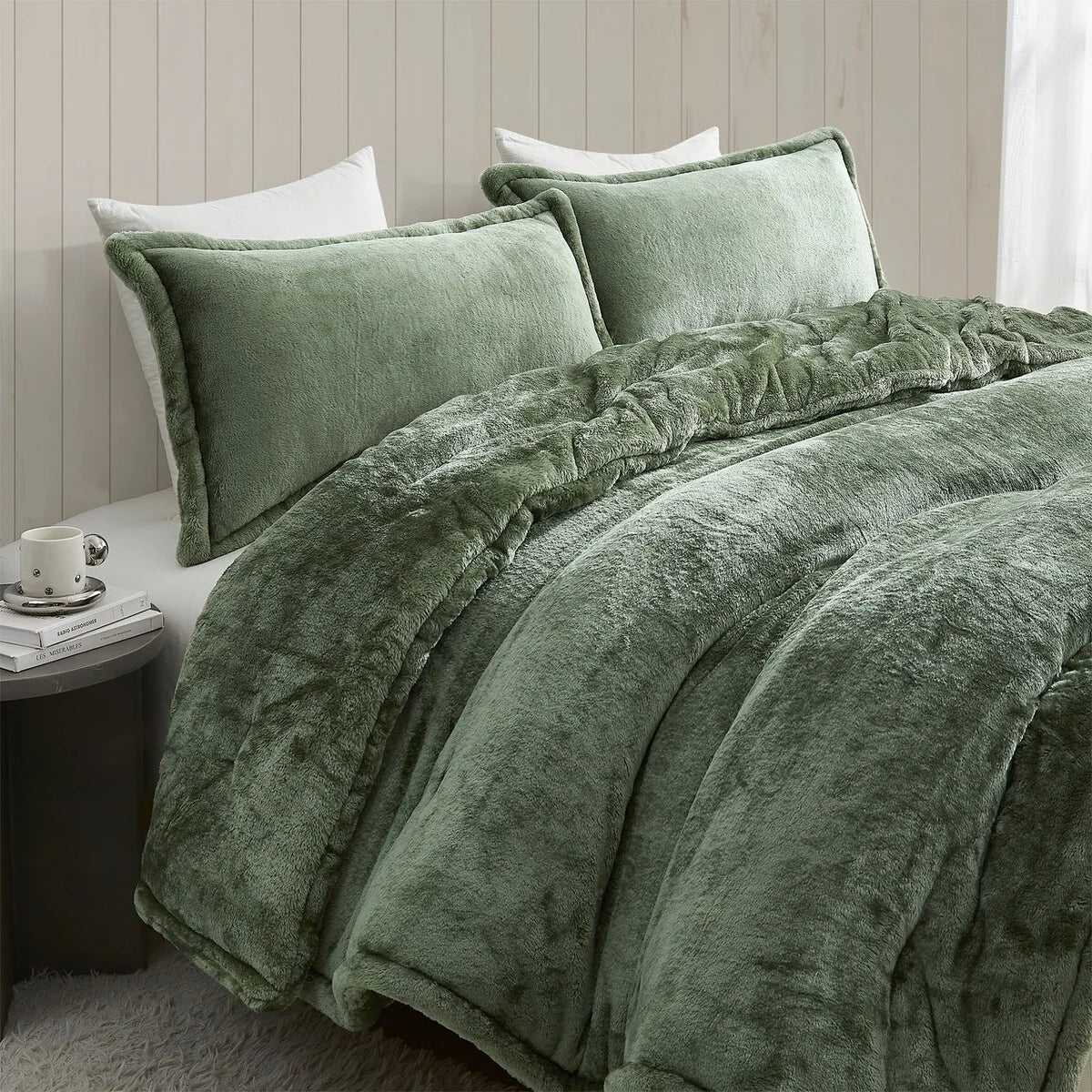 Softer than Soft? - Coma Inducer? Oversized Comforter Set - Double Plush Montana Green