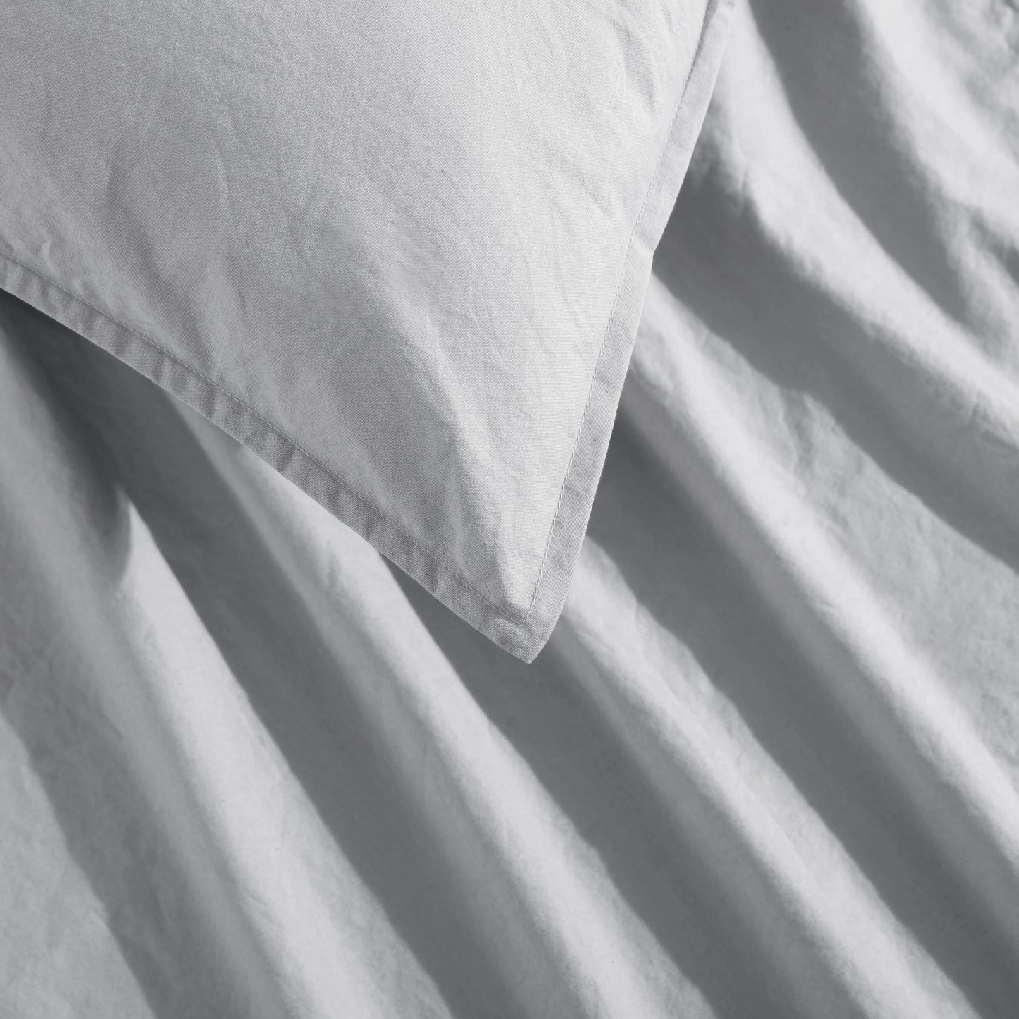 Calvin Klein Washed Percale Cotton Solid Comforter Set