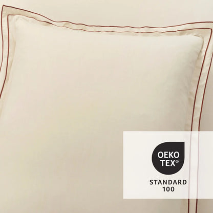Lush Decor Hampton Double Flange Embroidered Contrast Edge Comforter 3 Pieces Set