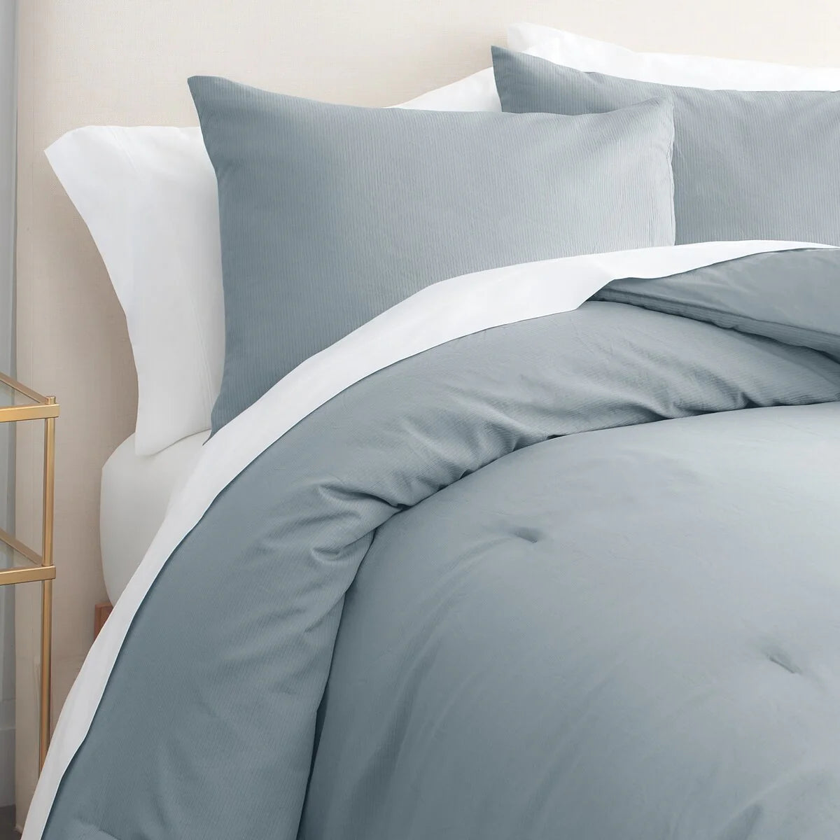 Gaiam? Relax 100% Cotton Garment Washed Ribbed 3pc Comforter Set