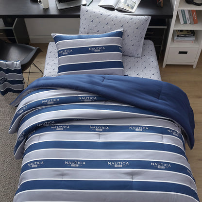 Nautica Thorton Lake Reversible Grey Multi-Piece Bed Set