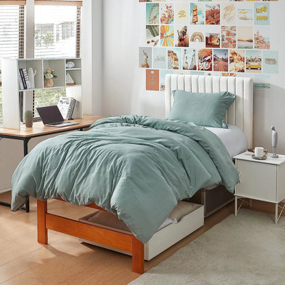 Natural Loft Oversized Comforter Set - Iceberg Green