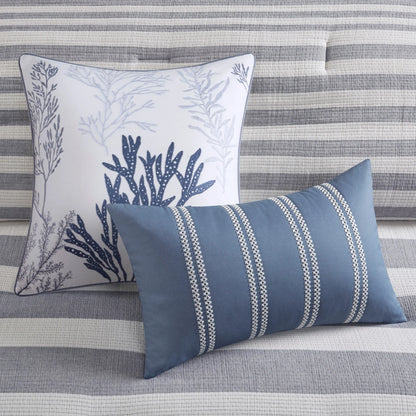 Harbor House Brooks 5 Piece Oversized Cotton Stripe Comforter Set