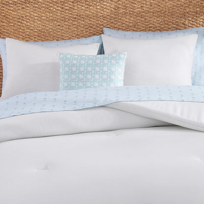 Tommy Bahama Seersucker Solid Reversible 8 Piece Comforter Bonus Set