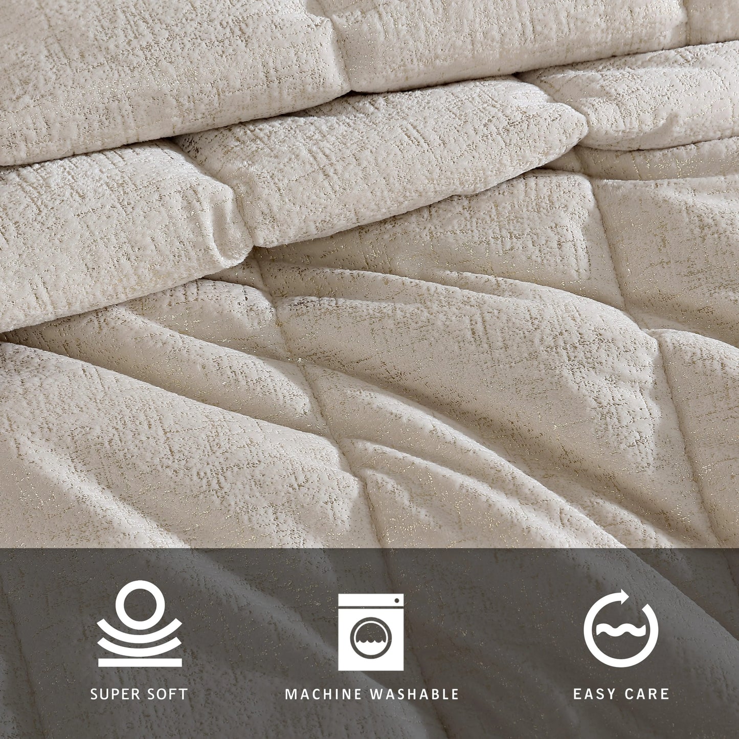 Kenneth Cole Banks Velvet Metallic Reversible Comforter Set