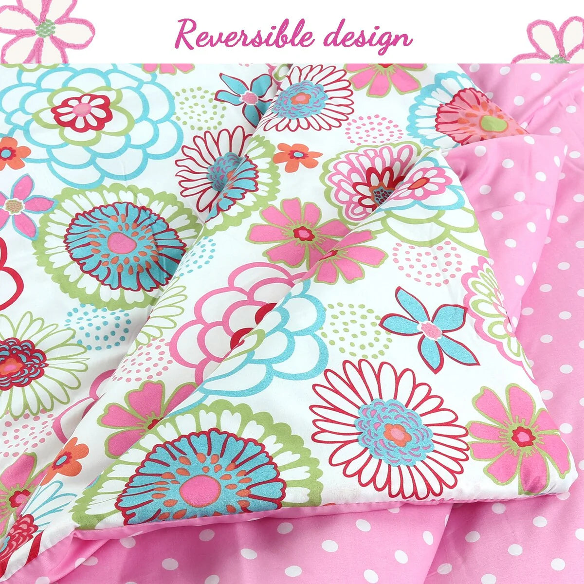 Cozy Line Mariah Floral Polka Dot Comforter Set with Decorative Pillow