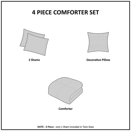 Camille Teal Comforter Set by Intelligent Design