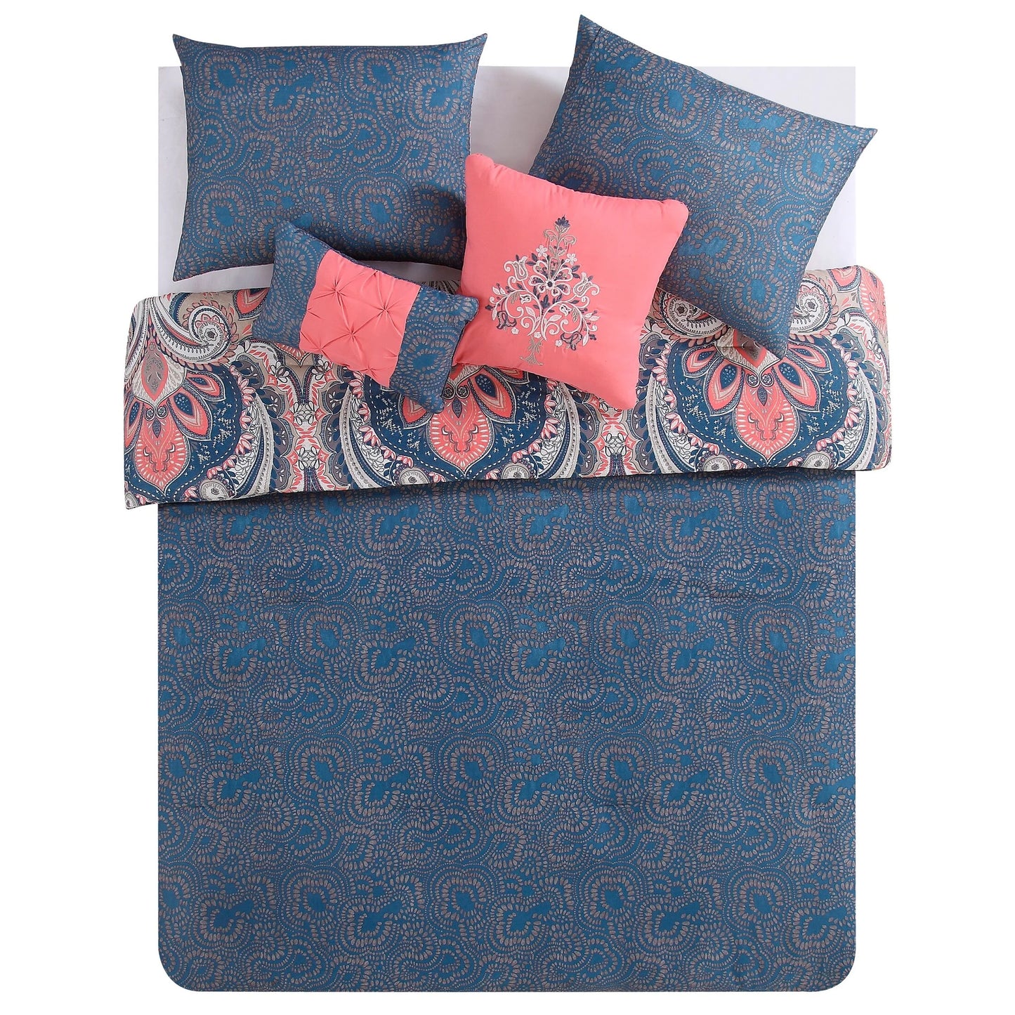 VCNY Home Casa Re'al Damask Reversible Comforter Set