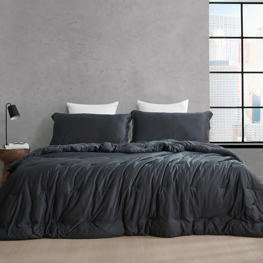 Cool as the Other Side of the Pillow - Coma Inducer? Oversized Comforter Set - Black