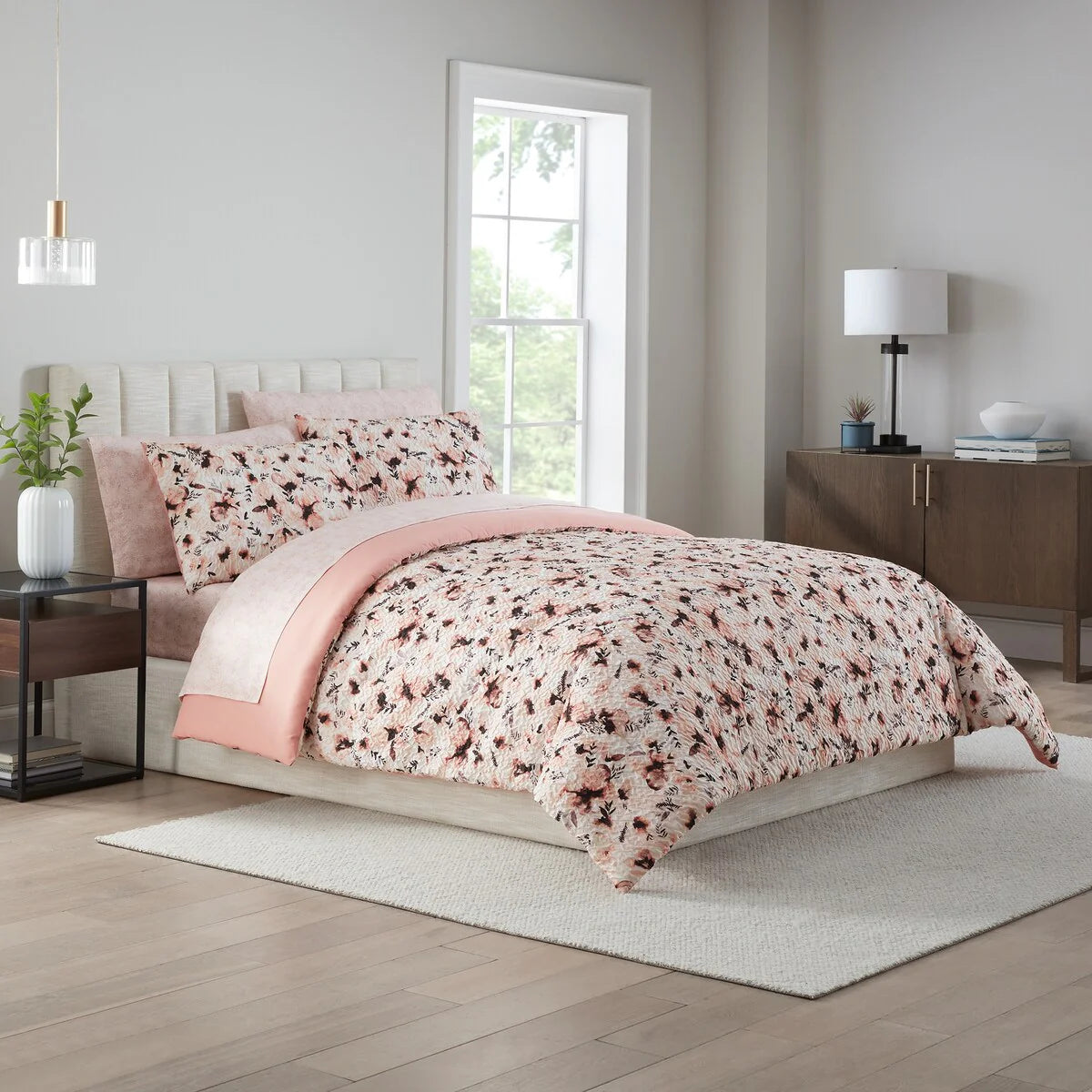 Nine West Nora Floral Printed Texture Bedding Set