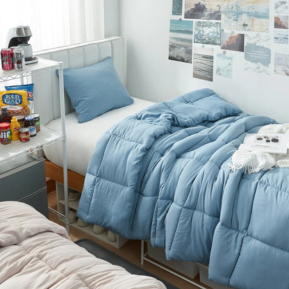 Beachfront Avenue? - Coma Inducer? Oversized Cooling Comforter Set - Smoke Blue