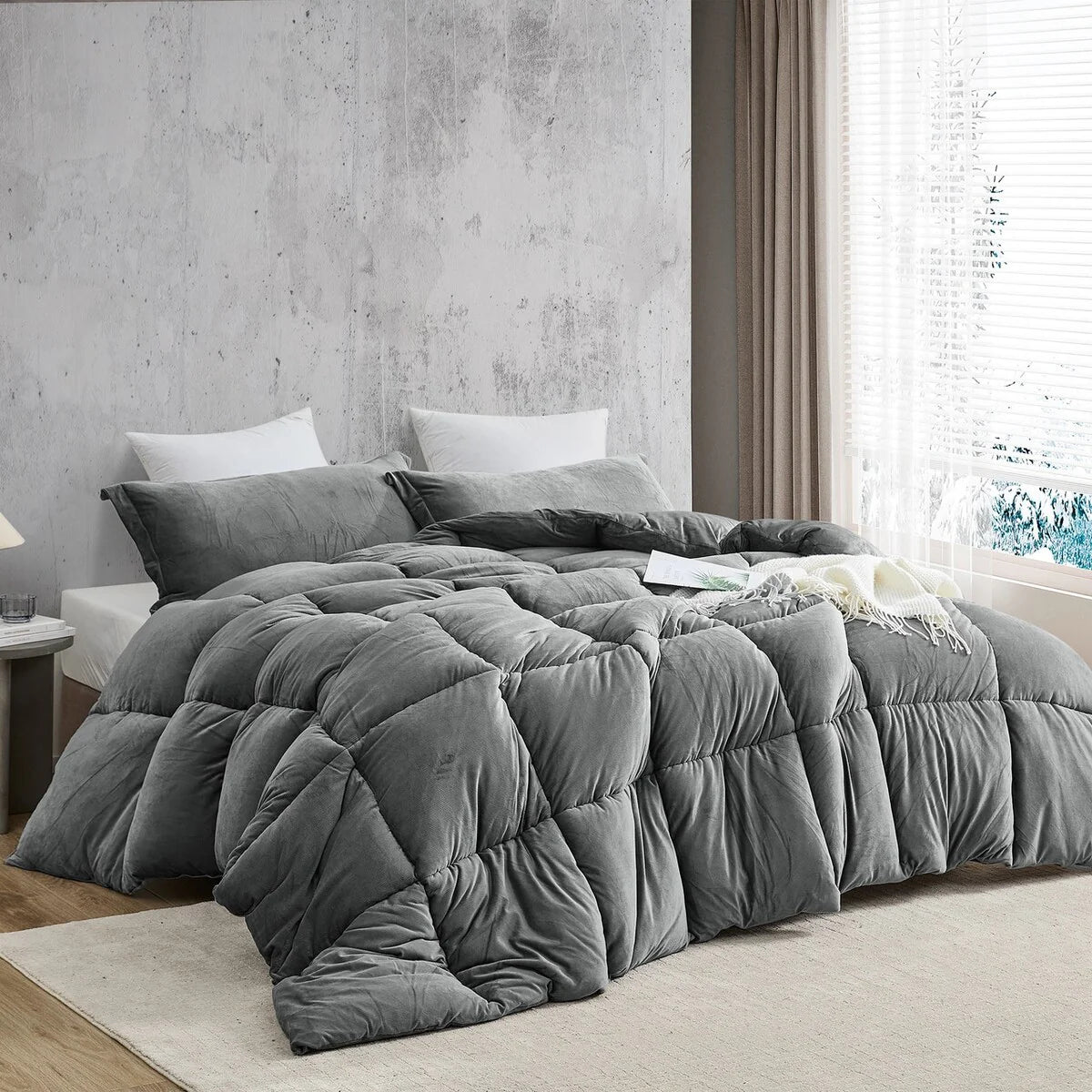 Fatter than Fat? - Coma Inducer? Oversized Comforter Set - Quiet Shade Gray
