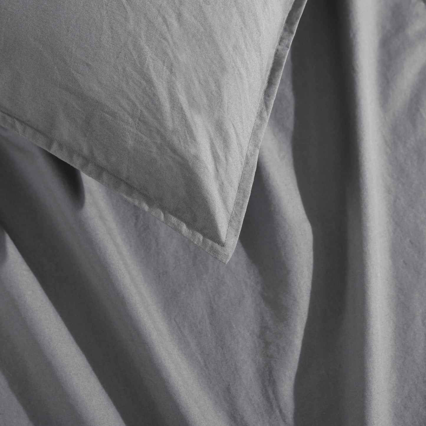 Calvin Klein Washed Percale Cotton Solid Comforter Set