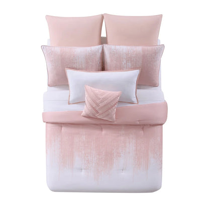 Vince Camuto Lyon Two-tone Brushstroke Comforter Set