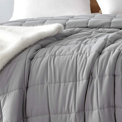 Chommie - Weighted Natural Loft Comforter Set - Nightfall Navy