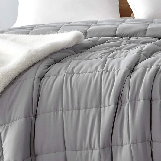 Chommie - Weighted Natural Loft Comforter Set - Nightfall Navy