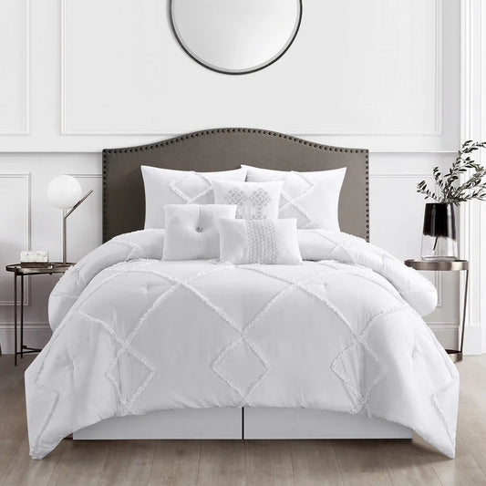 Nanshing Melissa 3D Clip Jacquard 7 Piece Comforter Set