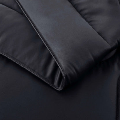 3 Piece Reversible Silky Luxury Soft Satin Comforter with 2 Satin Pillowcases