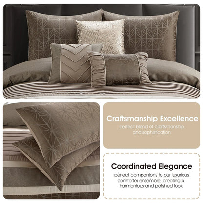 Nanshing Bryan 6 Piece Glam Geometric Comforter Set