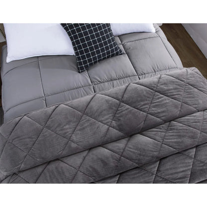 St. James Home Microfiber Comforter and Velvet Blanket Set