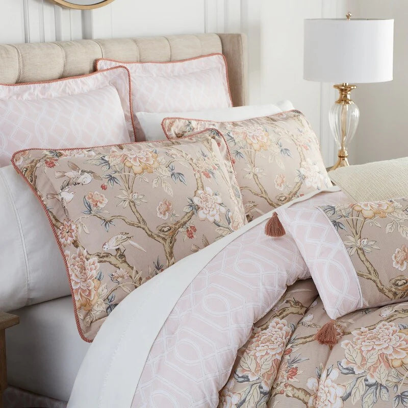Waverly Mudan 100% Cotton Queen 4pc Comforter Set