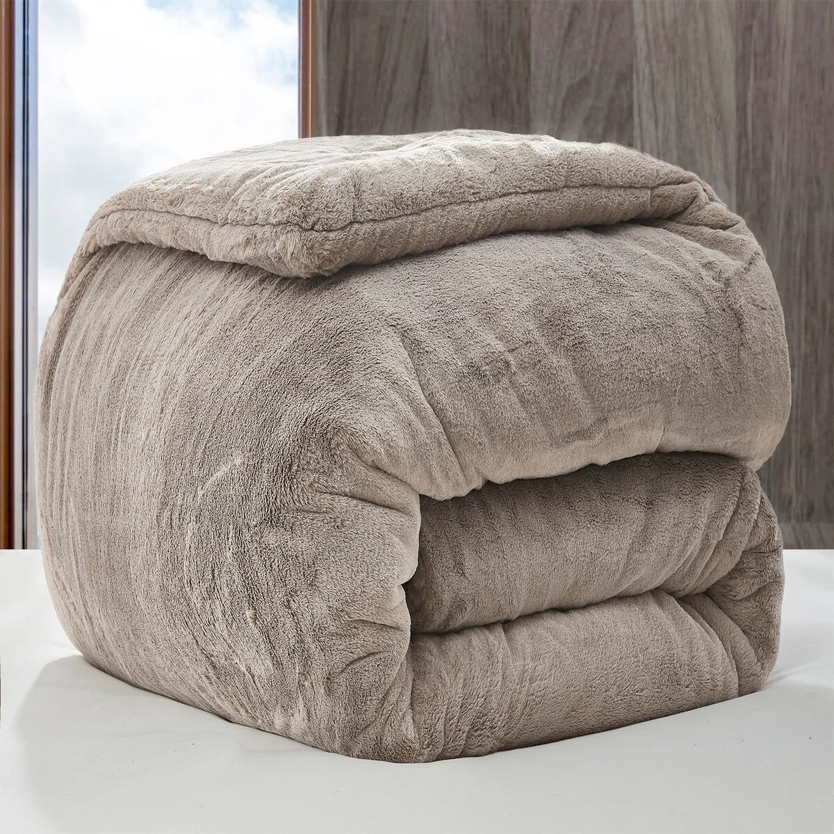 Buttercream Chunky Bunny - Coma Inducer? Oversized Comforter Set - Frosted Caramel Beige