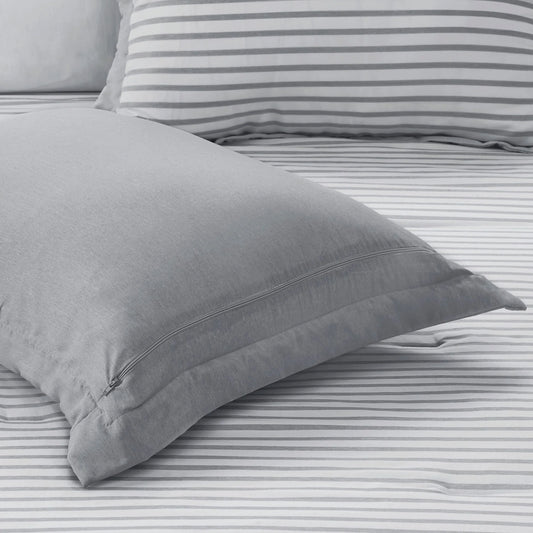 Madison Park Essentials Braydon Reversible Yarn Dyed Stripe Down Alternative Comforter Set