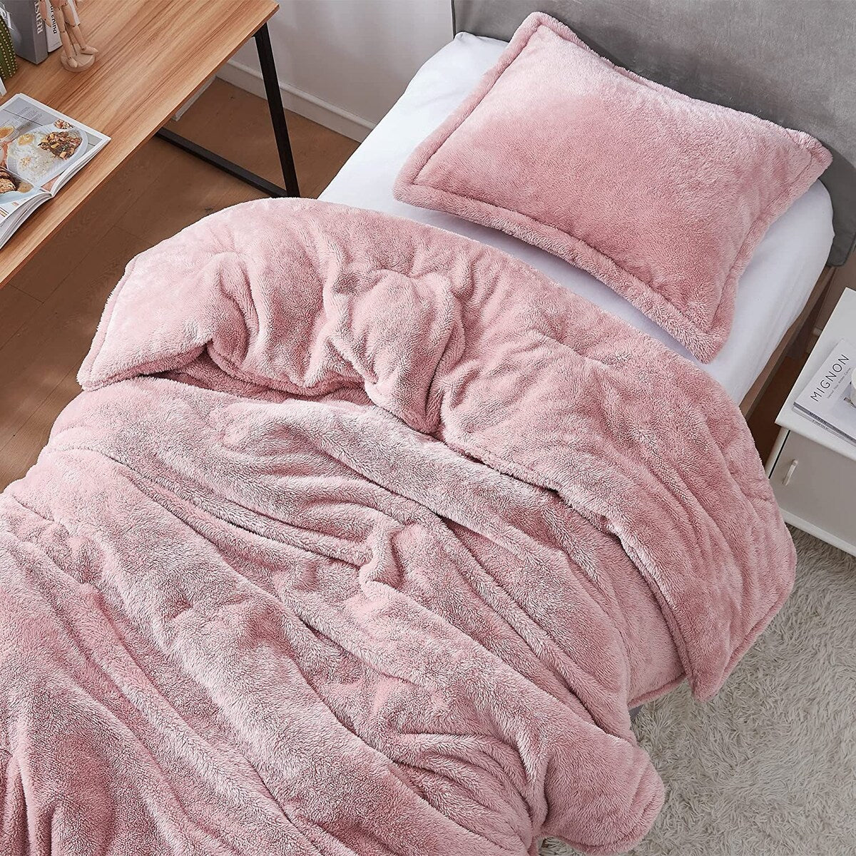 Coma Inducer? Oversized Plush Comforter - Sepia Rose