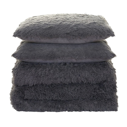 Long Plush Shaggy Comforter Set