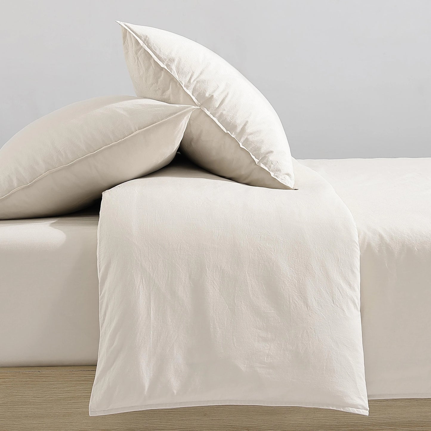 Calvin Klein Washed Percale Cotton Solid Comforter Set