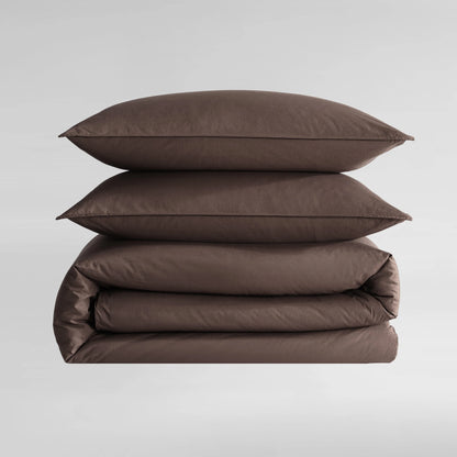 Calvin Klein Washed Percale Cotton Solid Comforter Set