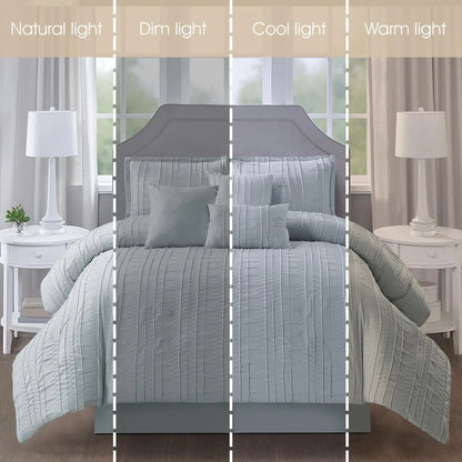 Nanshing Dakota Clipped Stripes Comforter Set