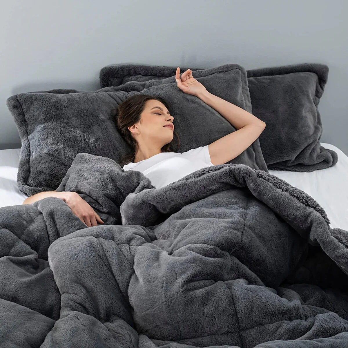 DG OG Chunky Bunny - Coma Inducer? Comforter Set - USA Lightweight Filled - Steel Gray