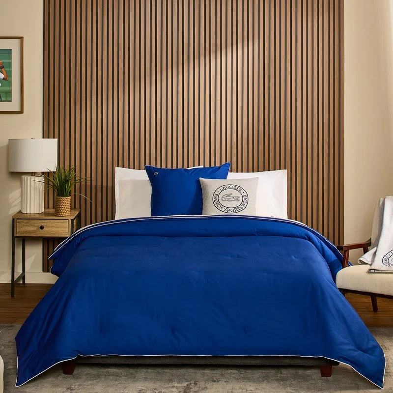 Lacoste Tiebreak 3-Piece Percale Cotton Comforter Set