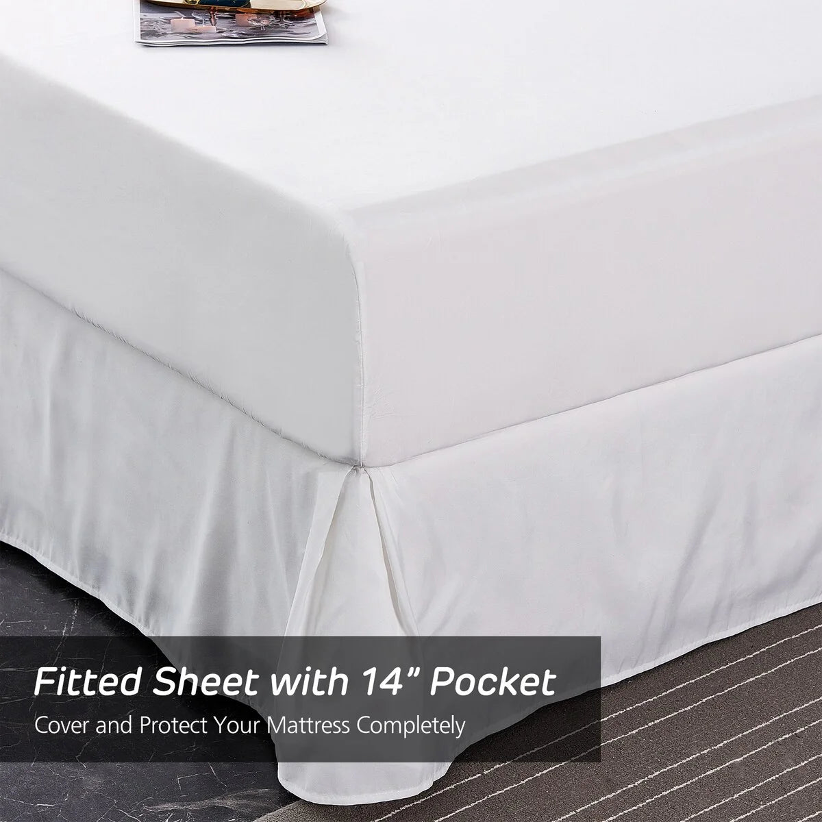 8-piece Pinch Pleated Bed-in-a-Bag Down Alternative Comforter Set