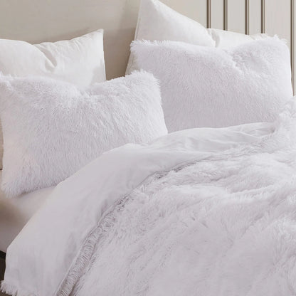Long Plush Shaggy Comforter Set