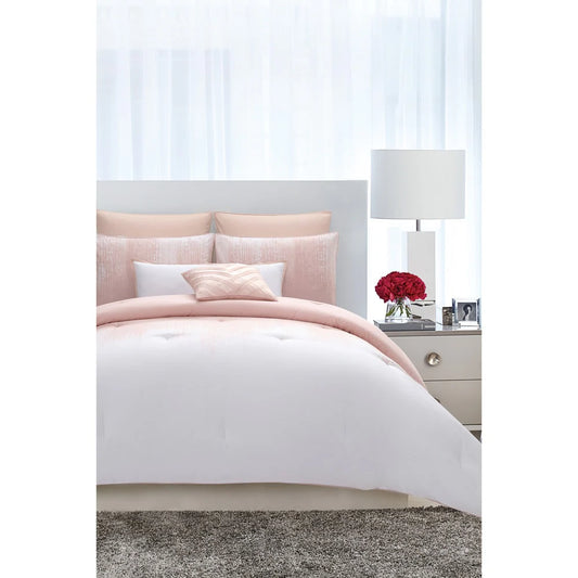 Vince Camuto Lyon Two-tone Brushstroke Comforter Set