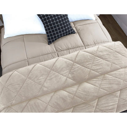 St. James Home Microfiber Comforter and Velvet Blanket Set