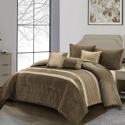 Nanshing Bryan 6 Piece Glam Geometric Comforter Set