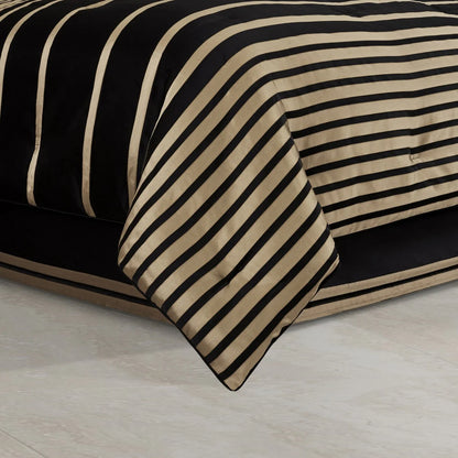 Calvari Black And Gold Comforter Set